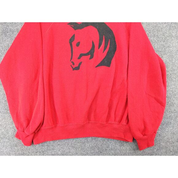 Vintage Sturdy Sweats by LEE Womens Sweatshirt Size XXL Red Horse Made in USA - Picture 7 of 11